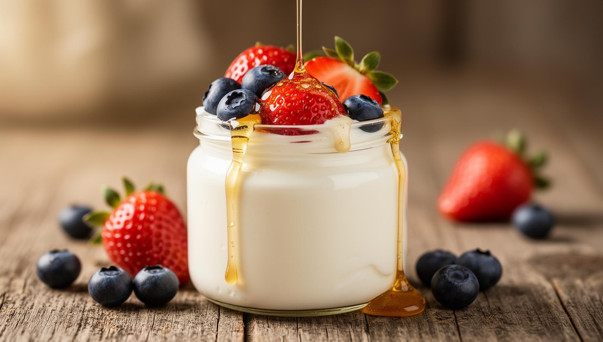 Fresh yogurt bowl with fruit